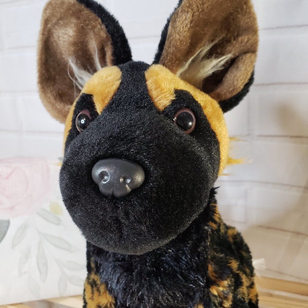 Wild Republic Wild African Puppy Plush Realistic Stuffed Animal Dog 13"